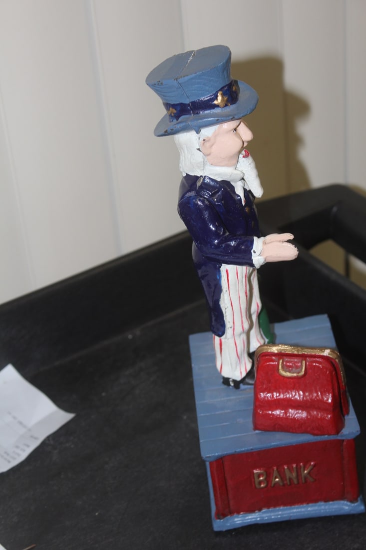 Cast Iron Uncle Sam Bank - 2