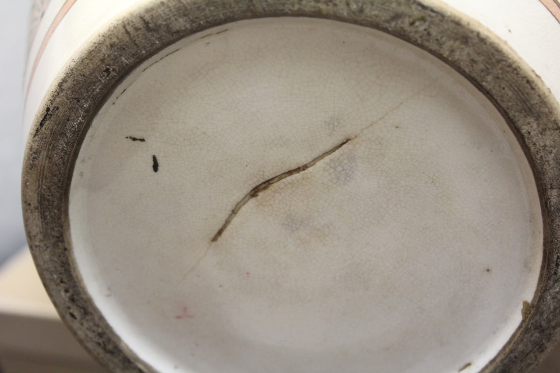 Antique Japanese Satsuma Floor Vase - 10
