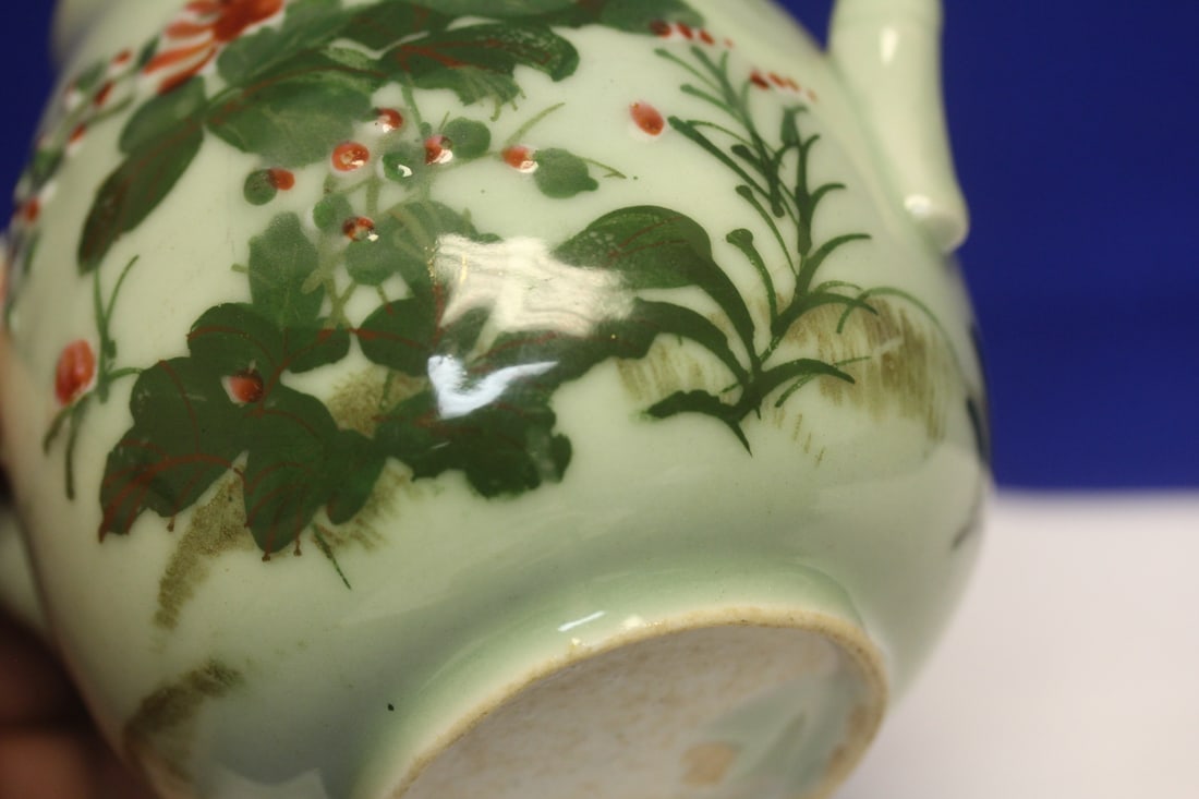 Antique/Vintage Asian Celadon Container - 3