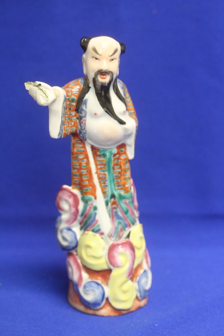 Vintage Chinese Porcelain Figure: 8 1/4" tall