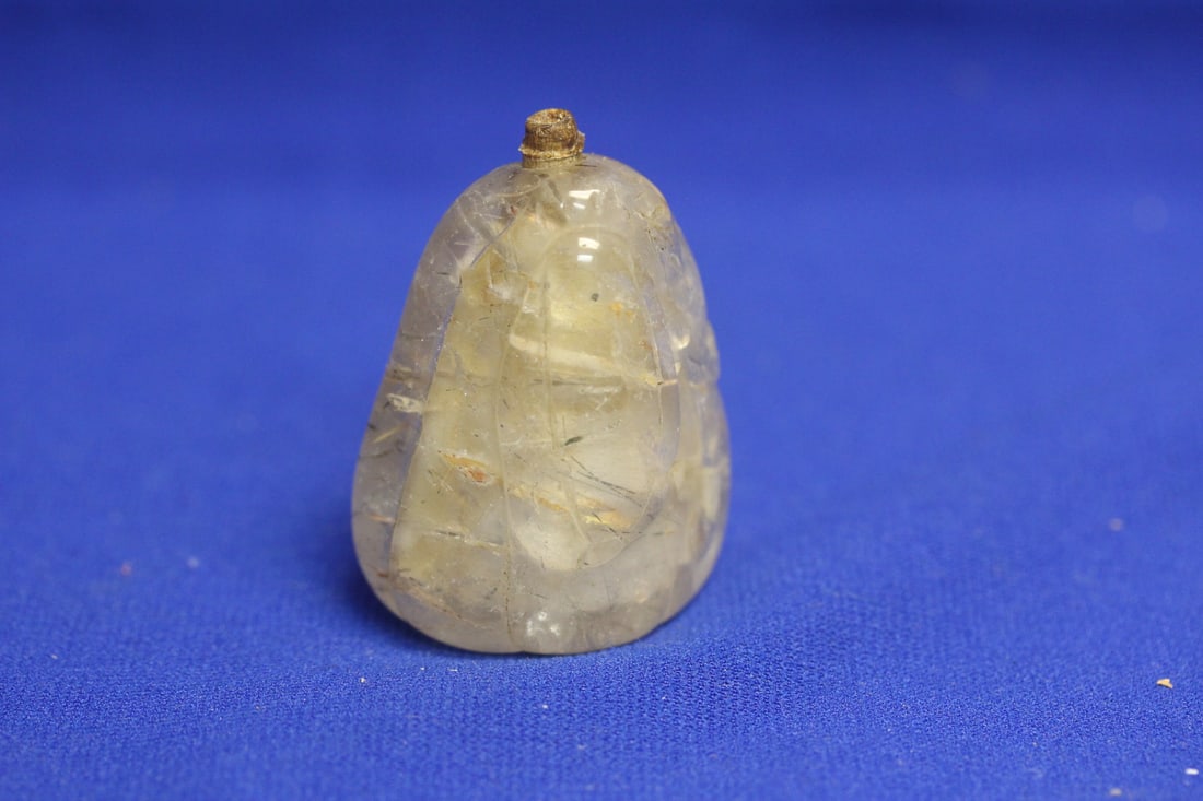 Vintage Chinese Rock Crystal Snuff Bottle - 3