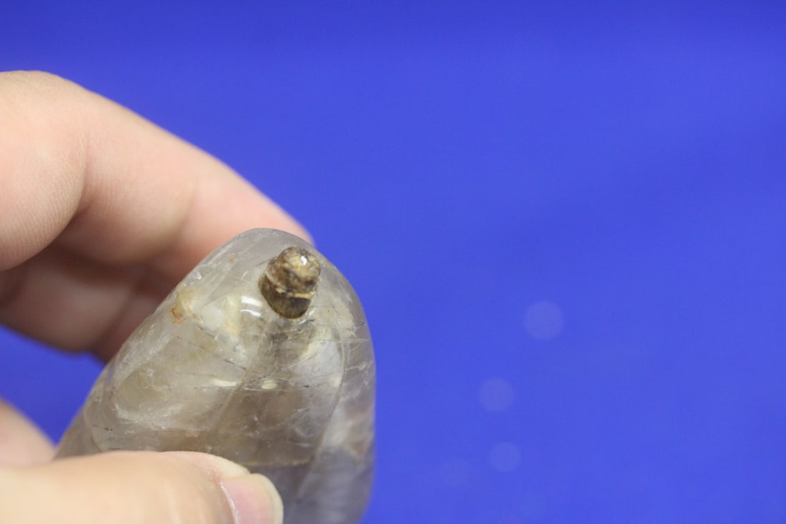 Vintage Chinese Rock Crystal Snuff Bottle - 5