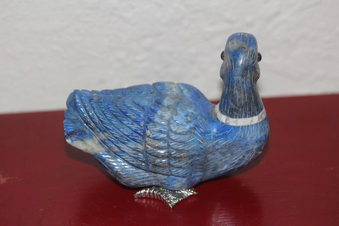 Chinese Lapis Lazuli Gemstone Duck - 3