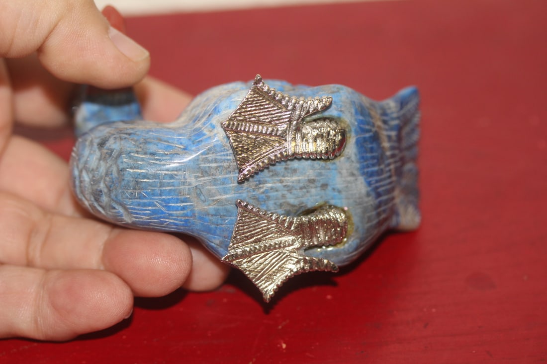 Chinese Lapis Lazuli Gemstone Duck - 5