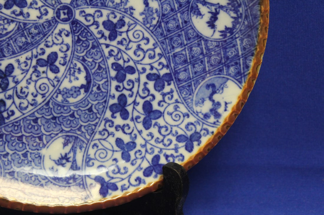 Antique Blue and White Japanese Plate/Charger - 5