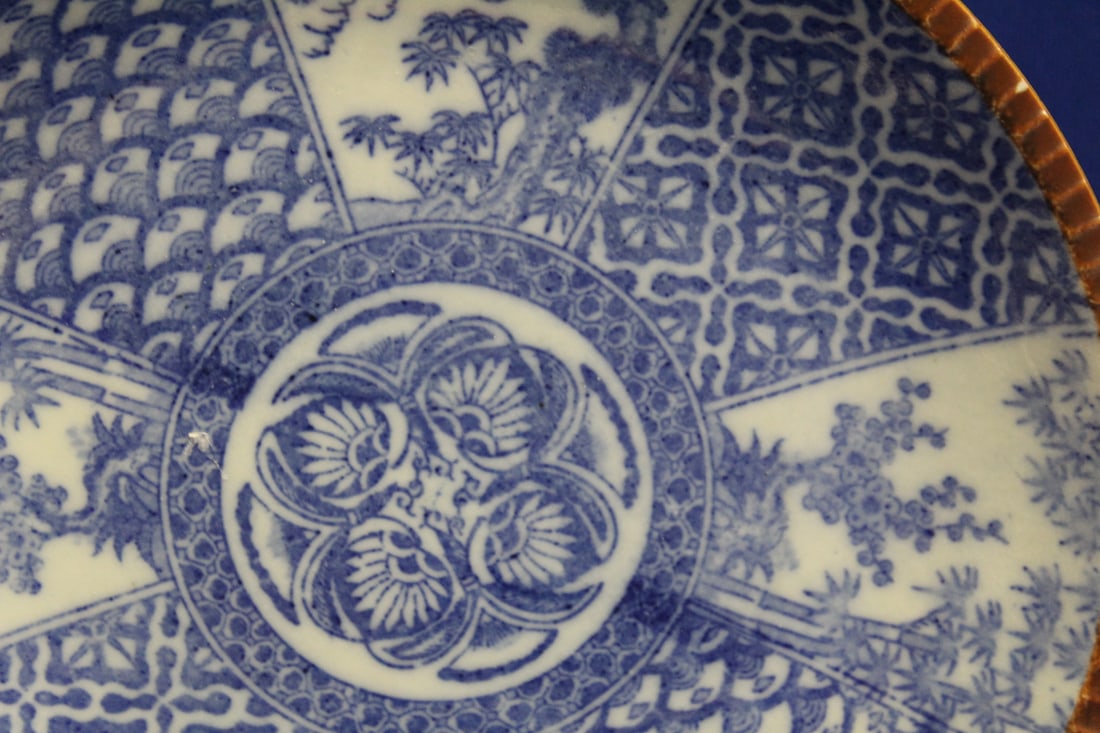 Antique Blue and White Japanese Plate/Charger - 3