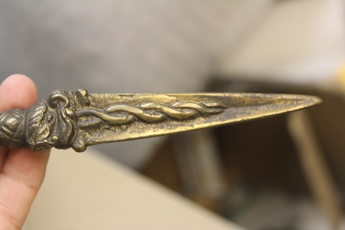 Solid Bronze Tibetan Dagger? - 6
