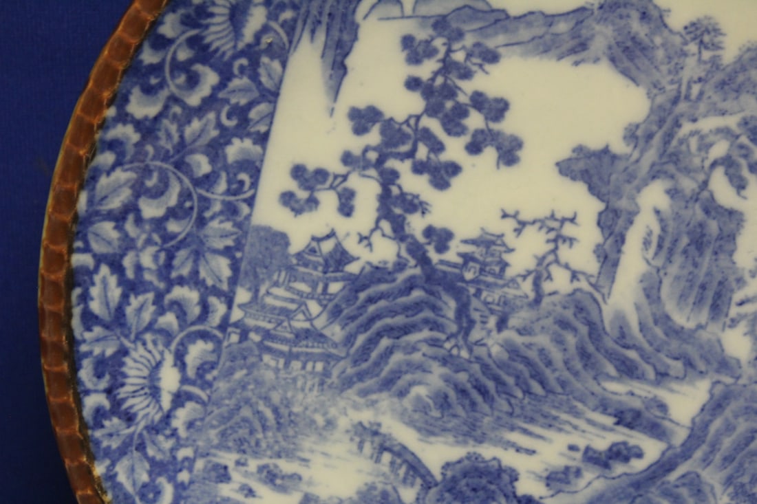 Antique Japanese Blue and White Plate - 3