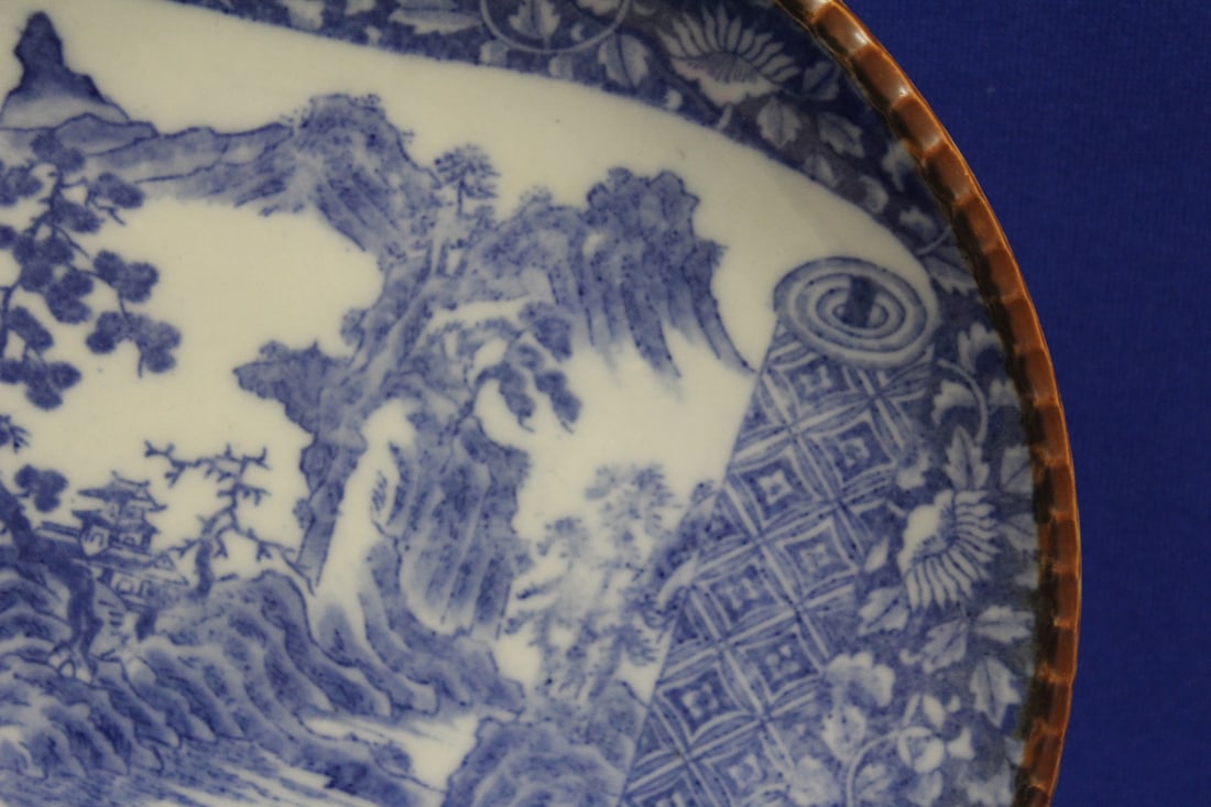 Antique Japanese Blue and White Plate - 4