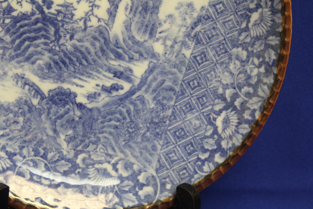 Antique Japanese Blue and White Plate - 5