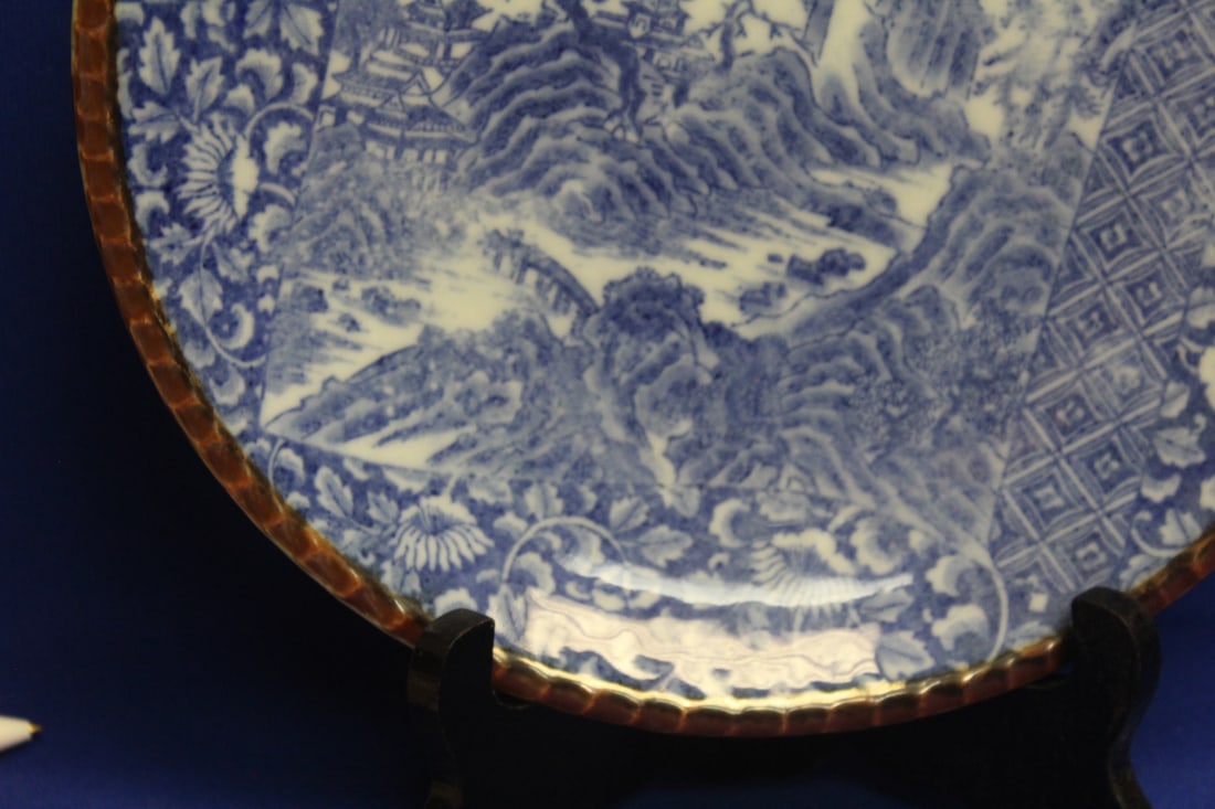 Antique Japanese Blue and White Plate - 6