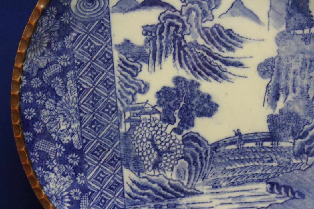 Antique Japanese Blue and White Plate - 3