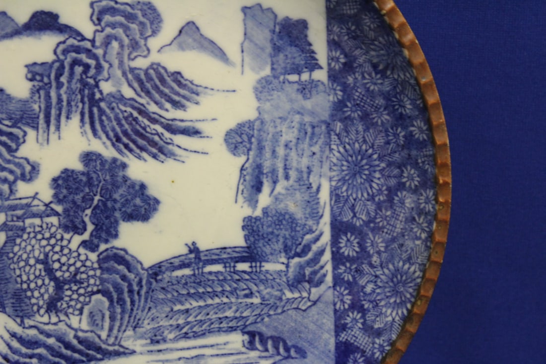 Antique Japanese Blue and White Plate - 4