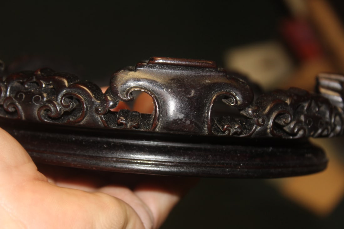 Carved Chinese Hardwood Vase Stand - 4