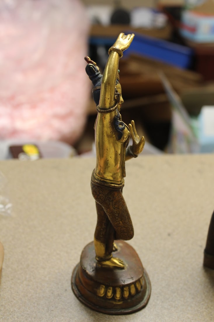 Chinese Tibetan Bronze Figurine - 4