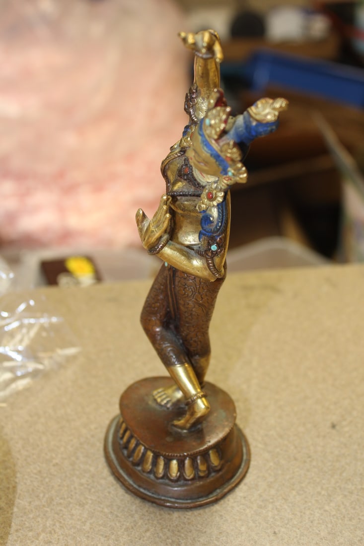 Chinese Tibetan Bronze Figurine - 6