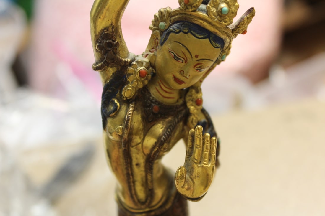 Chinese Tibetan Bronze Figurine - 8