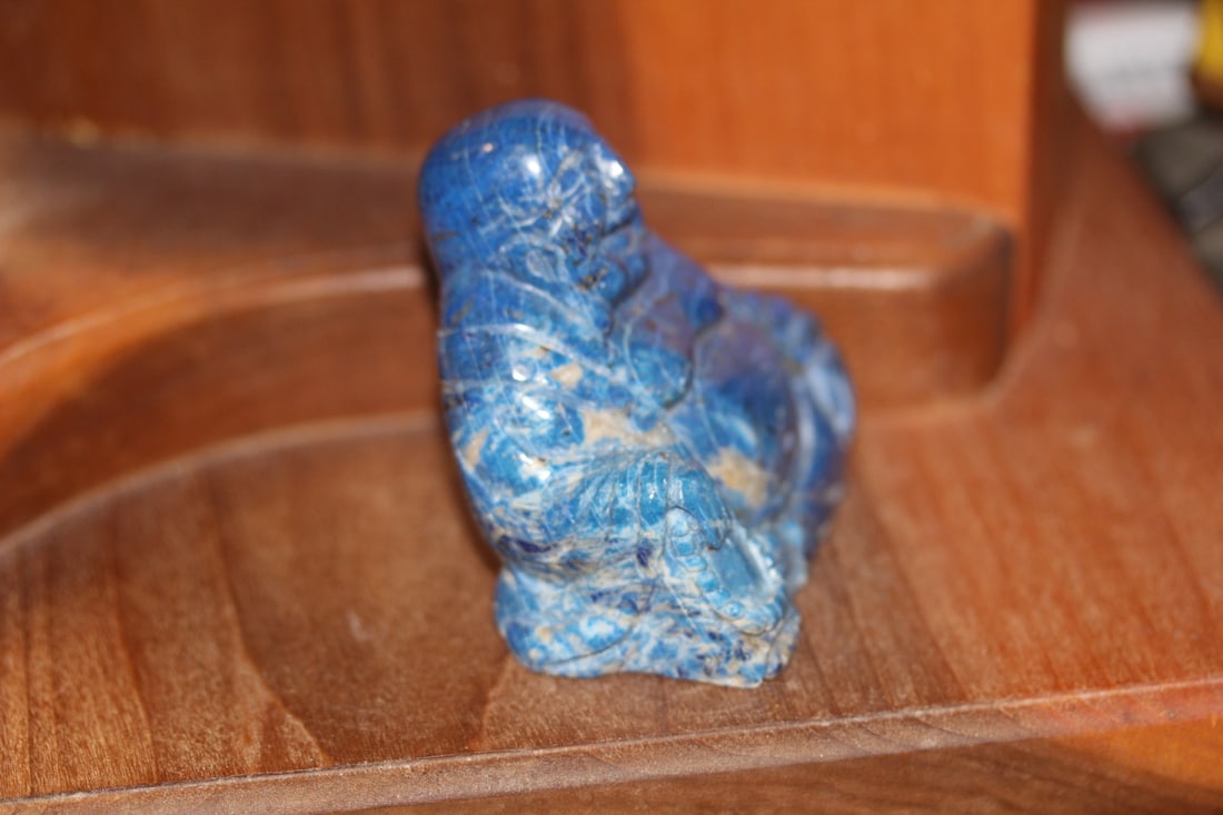 Chinese Lapis Lazuli Gemstone Buddha - 3