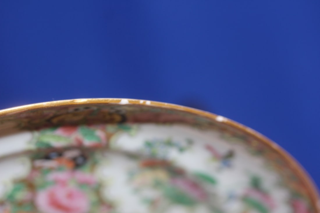 Antique Chinese Rose Medallion Plate - 5