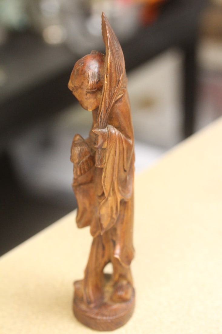 Box Wood Antique Chinese Figurine - 2