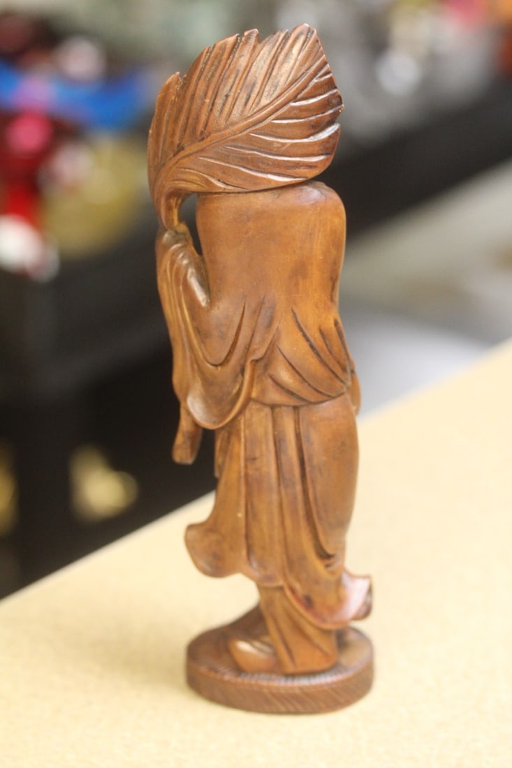 Box Wood Antique Chinese Figurine - 3
