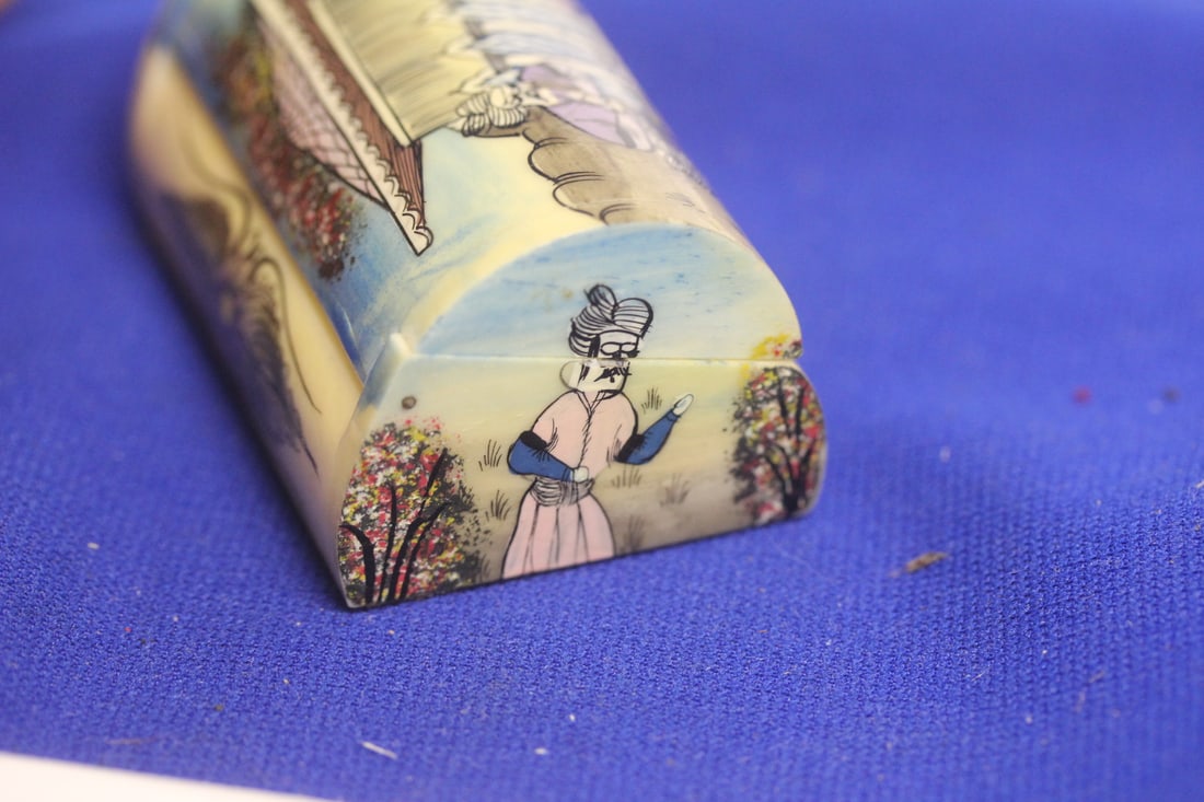 India Bone Hand Painted Box - 8