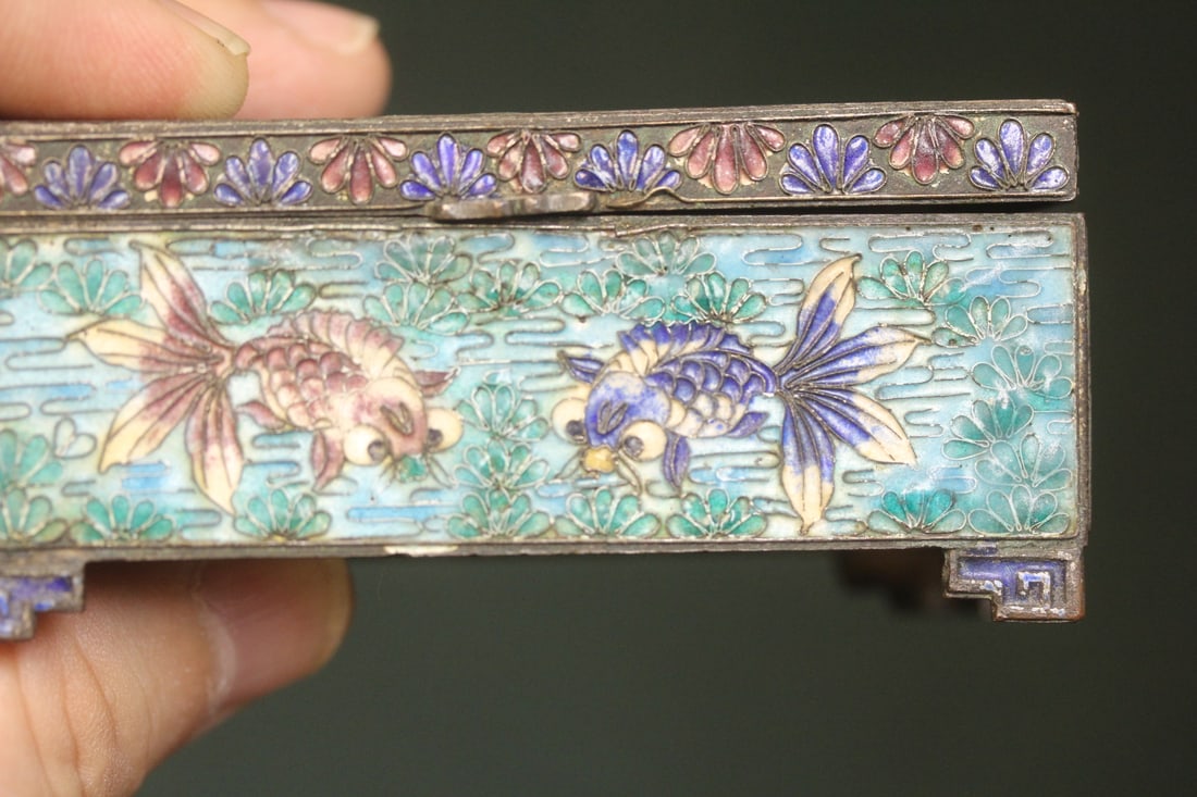Antique Chinese Enamel Box - 5