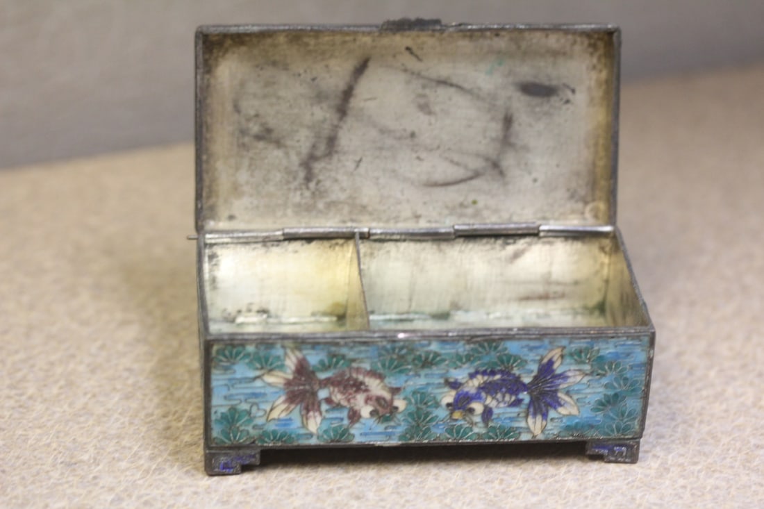 Antique Chinese Enamel Box - 6
