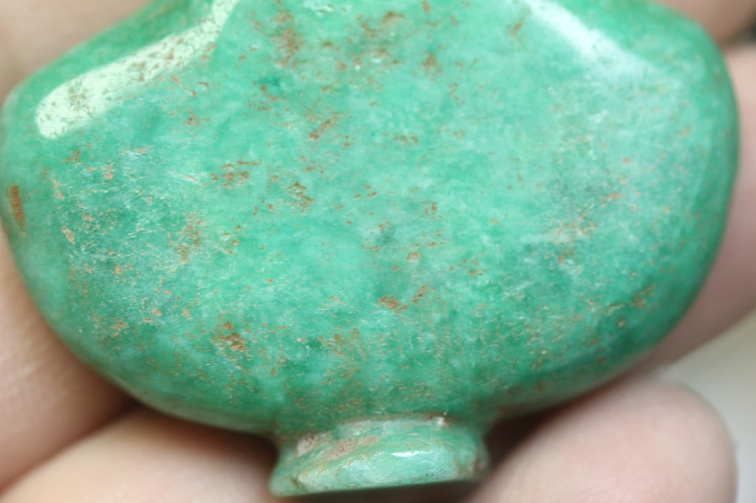 Jade or Similar Hard Stone Snuff Bottle - 6