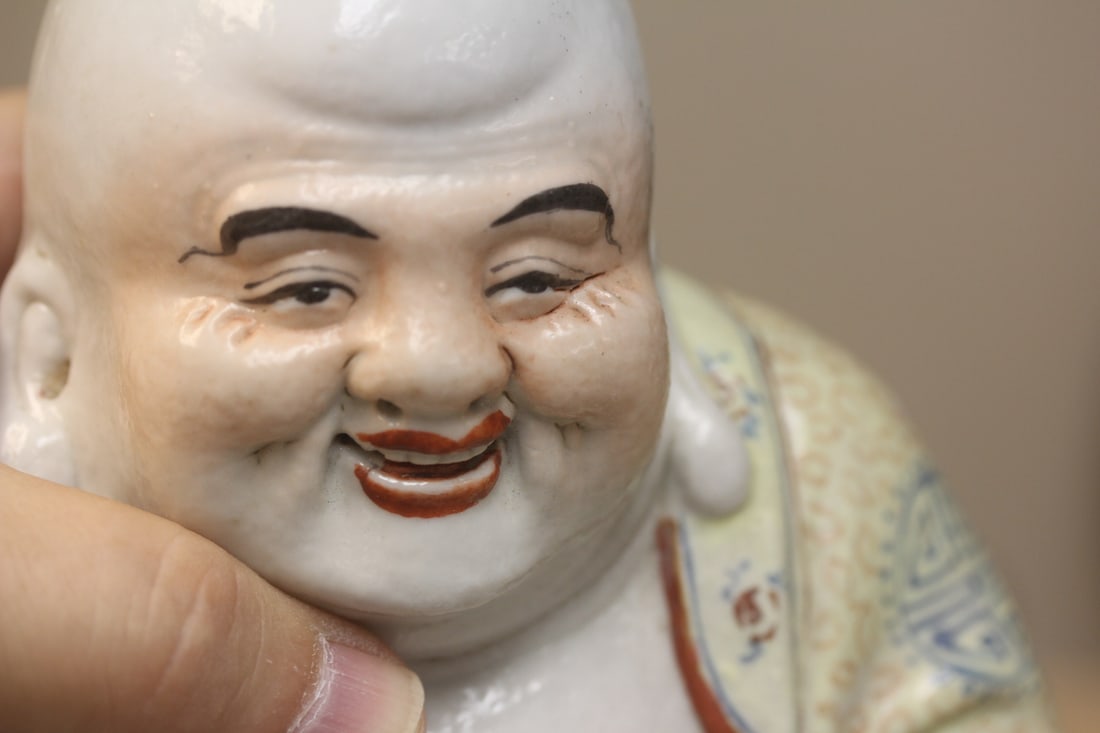 Antique Chinese Ceramic Buddha - 6