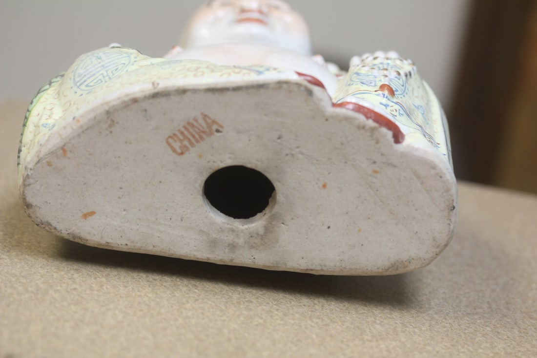 Antique Chinese Ceramic Buddha - 7