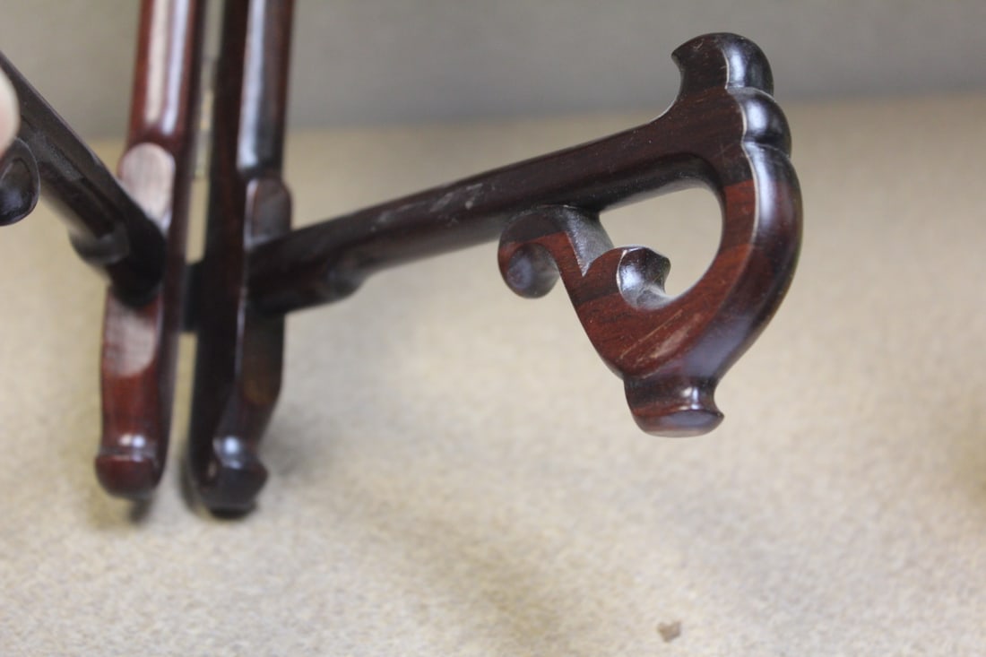 Chinese Hardwood Vase Holder - 2