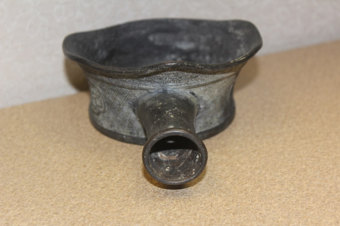 Antique Chinese Bronze Silk Iron - 2