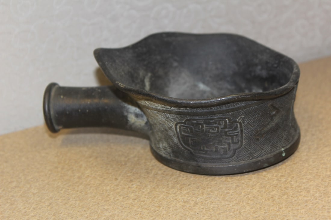 Antique Chinese Bronze Silk Iron - 3