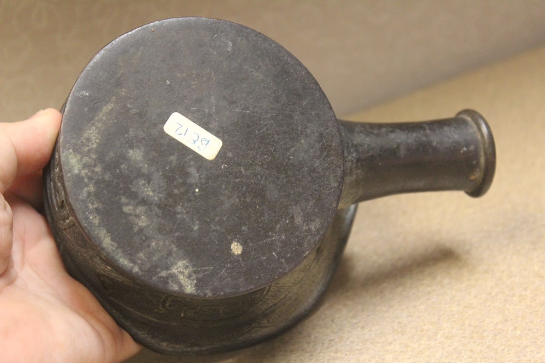 Antique Chinese Bronze Silk Iron - 6