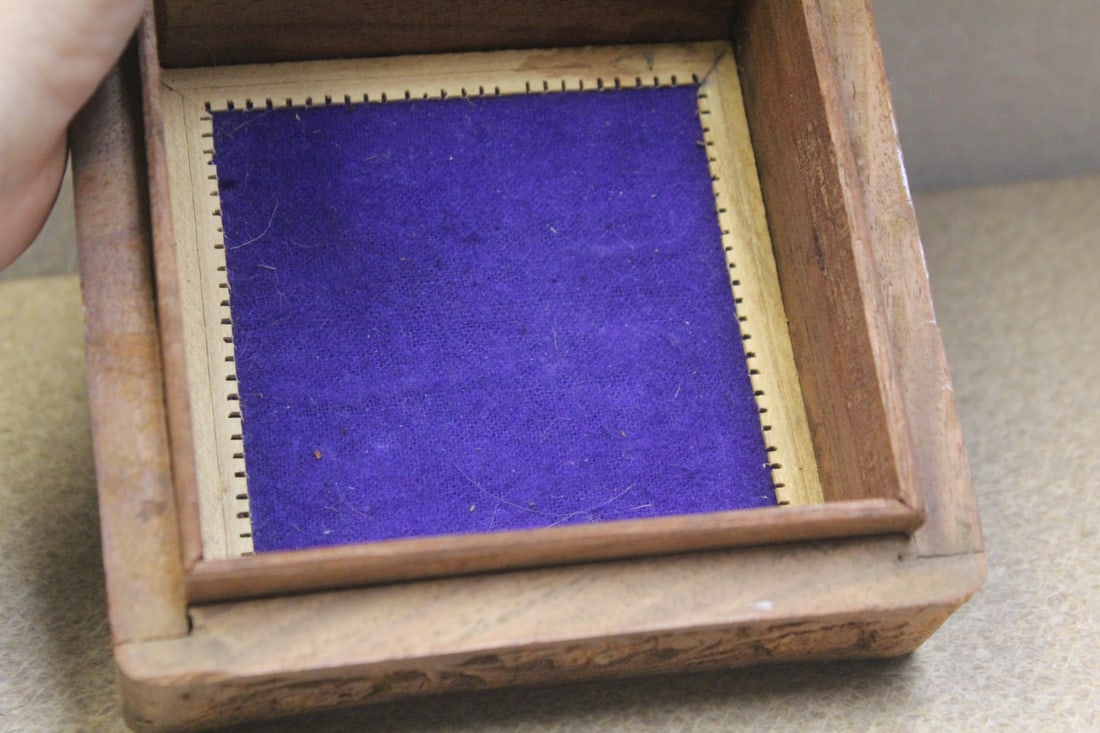 Carved Asian Cedar Wood Box - 7