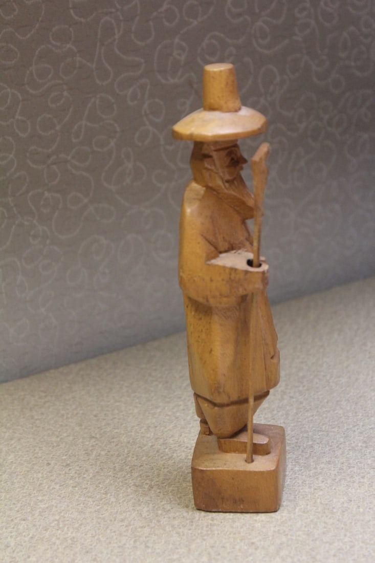 Wooden Asian Carved Man - 3