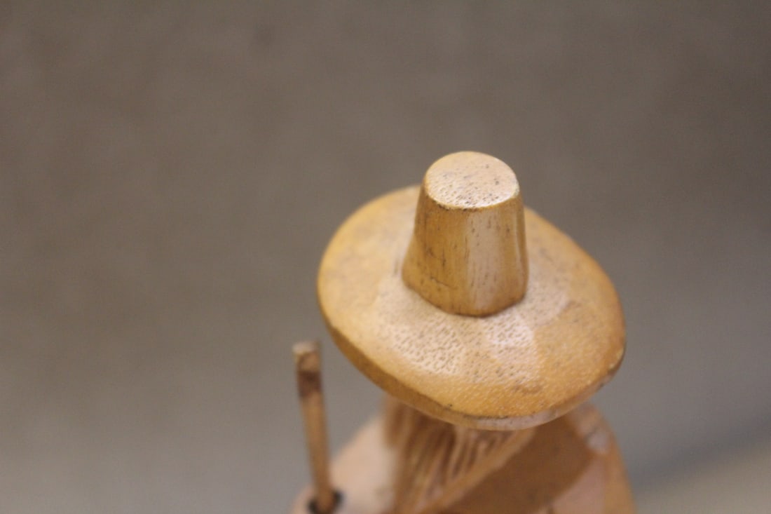 Wooden Asian Carved Man - 5