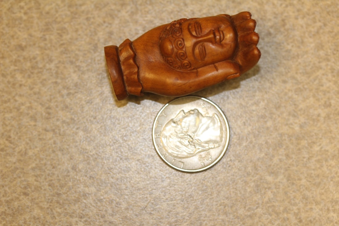 Signed Japanese Wood Netsuke - 7