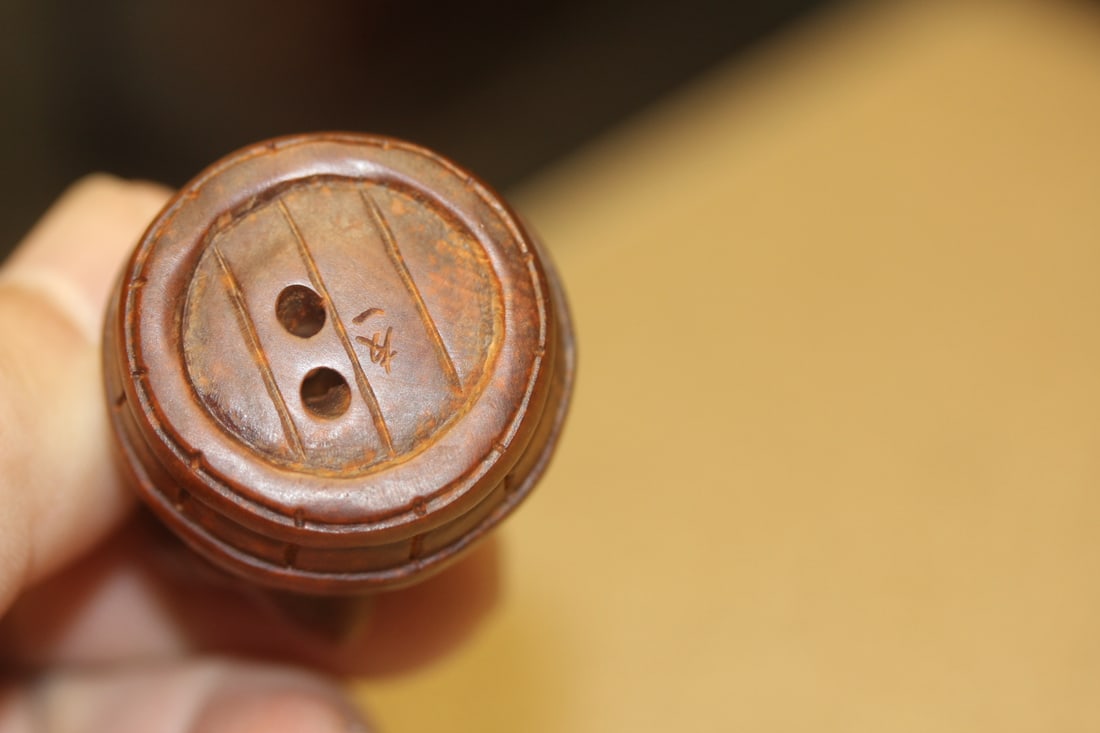 Signed Japanese Wood Netsuke - 5
