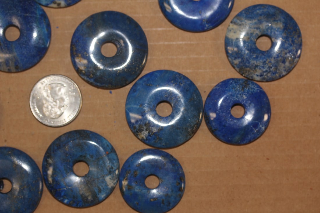 Lot of Chinese Lapis Lazuli Discs - 2