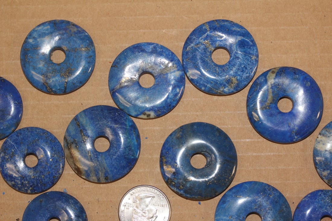 Lot of Chinese Lapis Lazuli Discs - 3