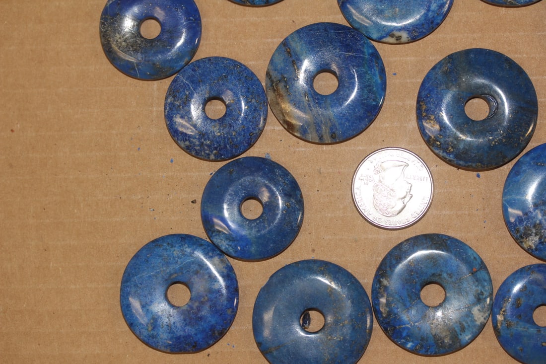 Lot of Chinese Lapis Lazuli Discs - 4