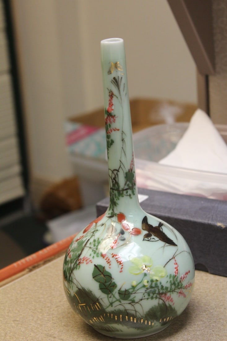 Chinese or Japanese Celadon Vase - 2
