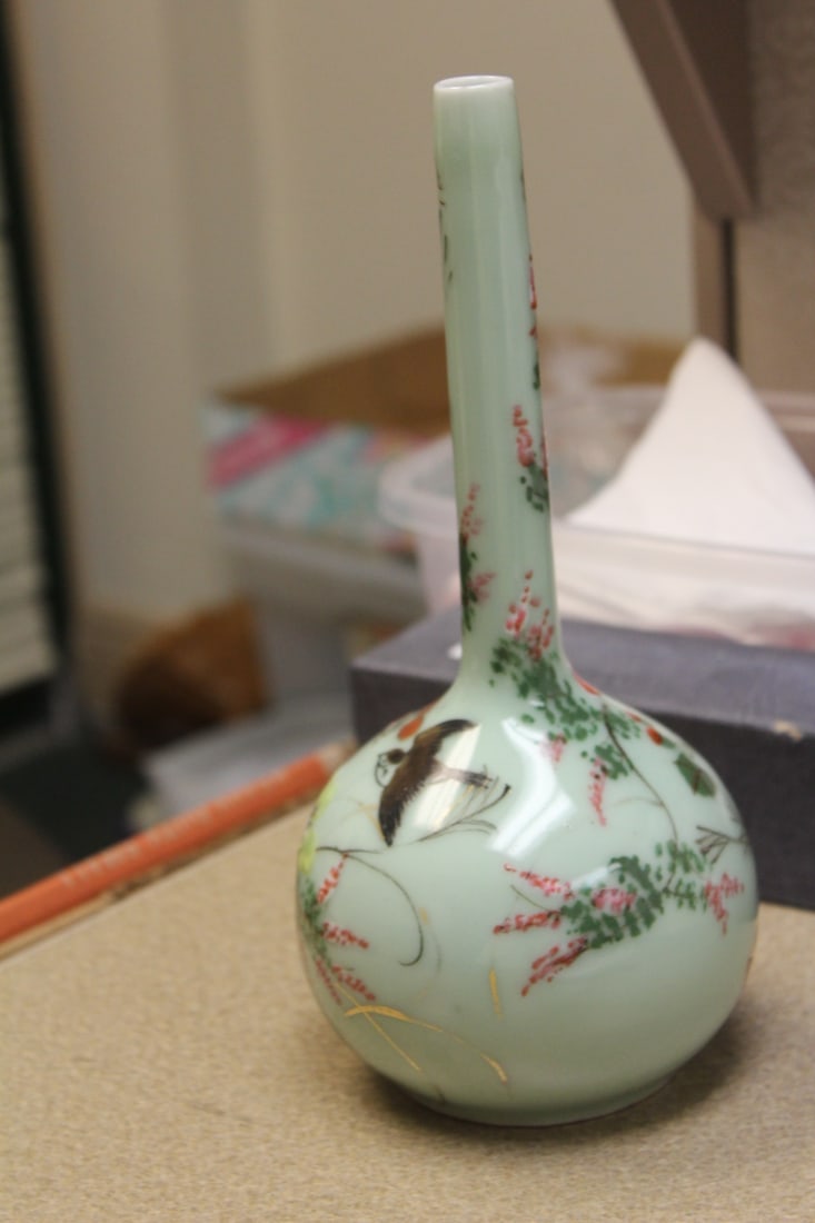 Chinese or Japanese Celadon Vase - 3
