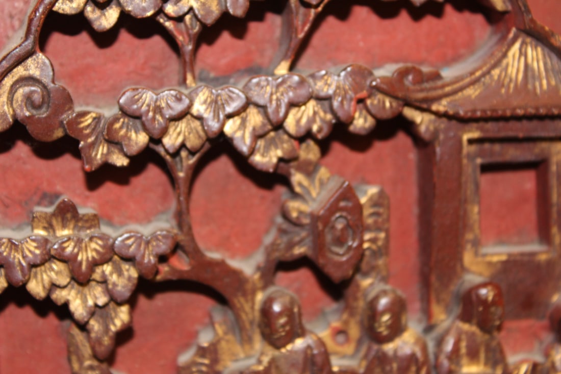 Chinese Gold Gilted Wooden Panel - 2