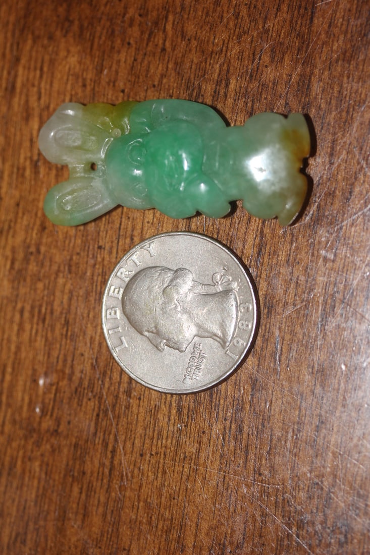 Chinese Jadeite Buddha Pendant - 3