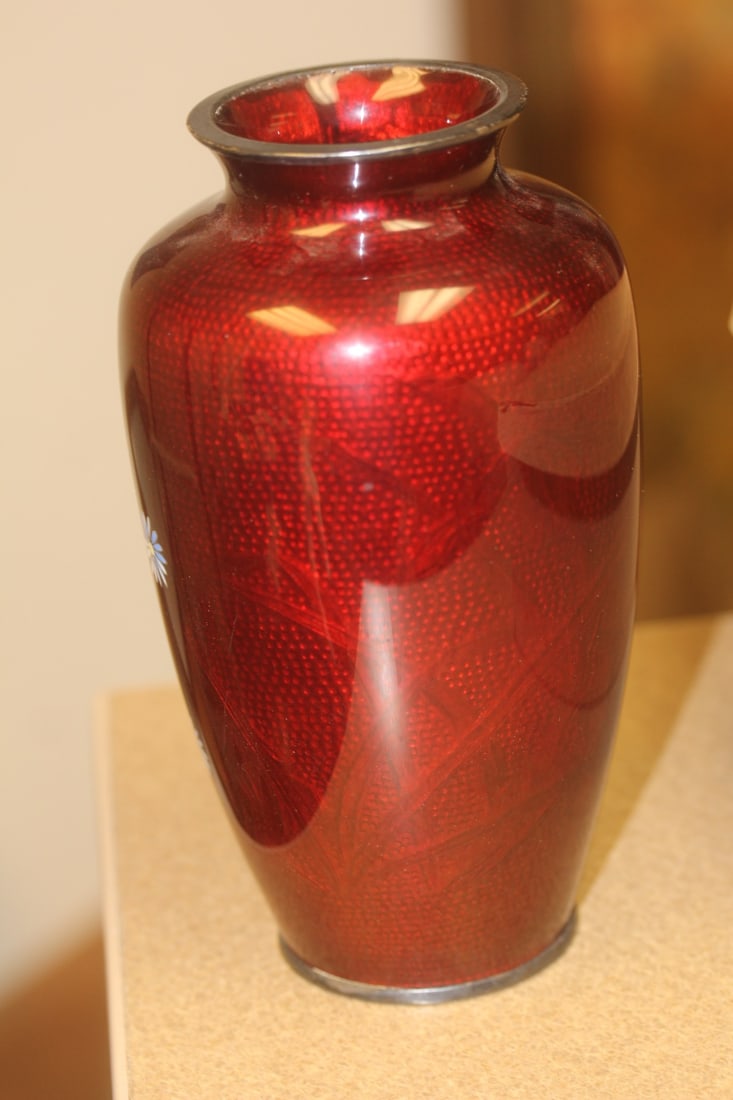 Vintage Japanese Silverwire Cloisonne Vase - 2