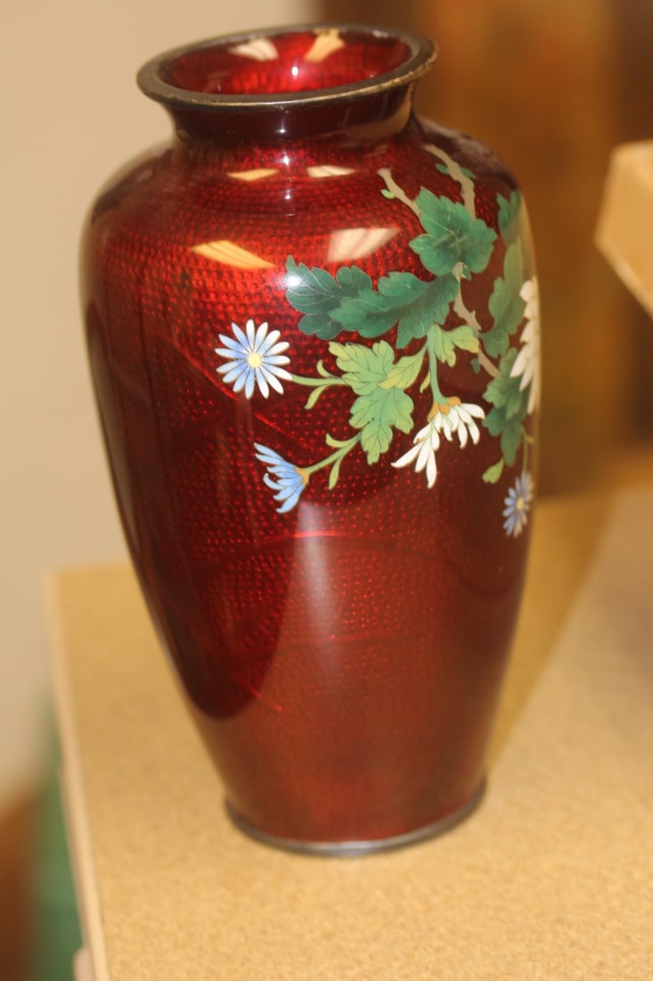 Vintage Japanese Silverwire Cloisonne Vase - 3