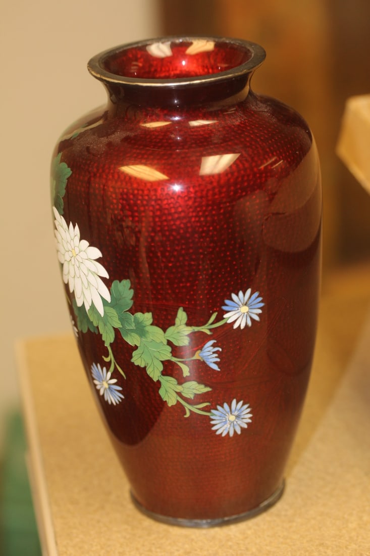 Vintage Japanese Silverwire Cloisonne Vase - 4